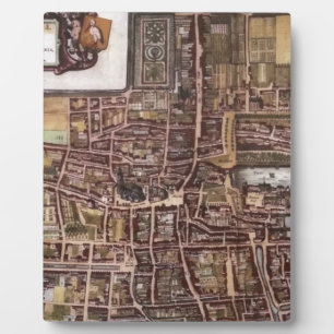 Replica city map of The Hague 1649 Plaque