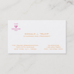 Replica classic business card of donald trump