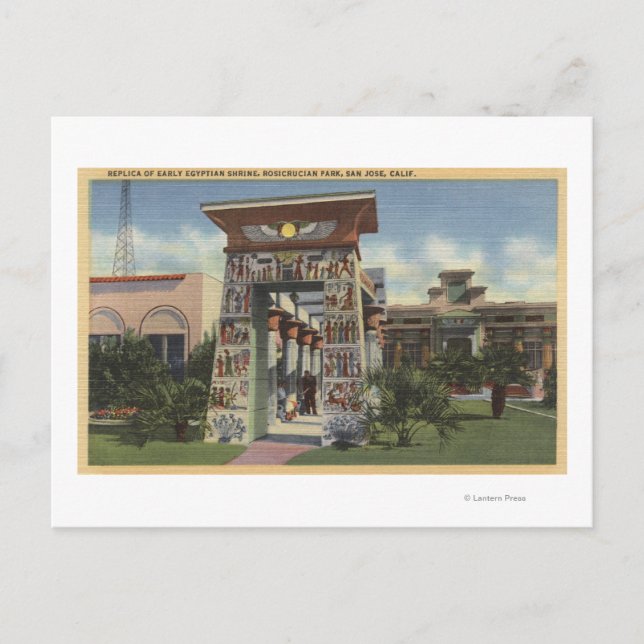 Replica of Egyptian Shrine, Rosicrucian Park Postcard (Front)