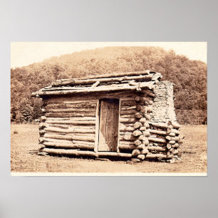 Replica of first cabin built in Kentucky Poster