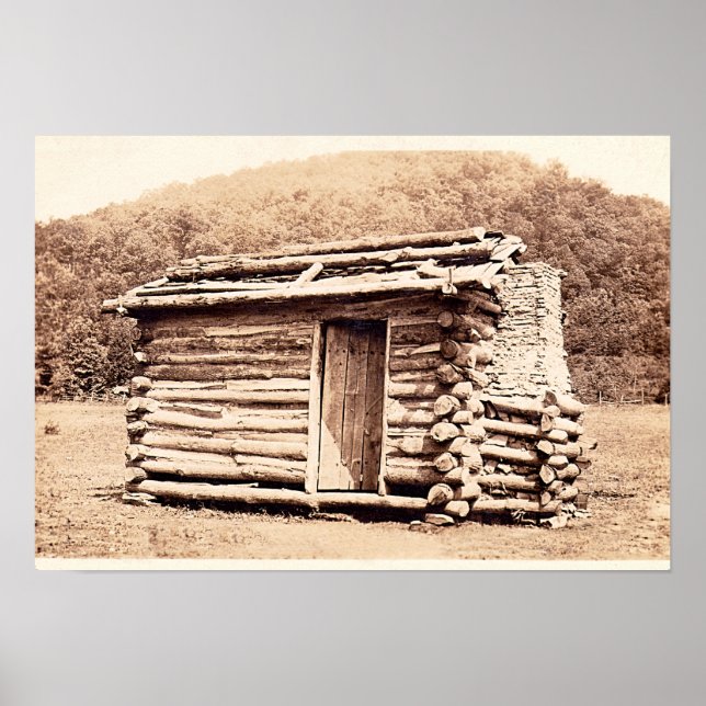 Replica of first cabin built in Kentucky Poster (Front)