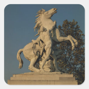 Replica of one of the two 'Marly Horses' originall Square Sticker