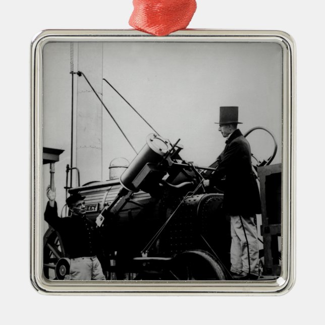 Replica of Stephenson's Rocket, 1929 Metal Tree Decoration (Front)