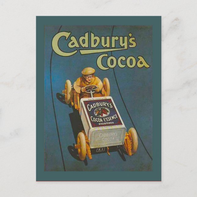 Replica Vintage advertising, Cadbury's Cocoa Postcard (Front)