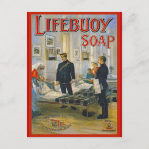 Replica Vintage advertising, Lifebouy soap, Postcard