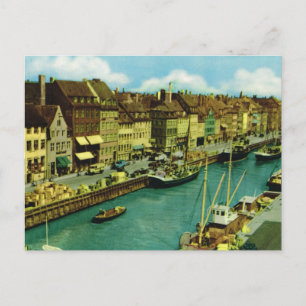 Replica Vintage  Denmark, Fishing boats Copenhagen Postcard