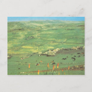 Replica  Vintage Ethiopia, village of conical huts Postcard