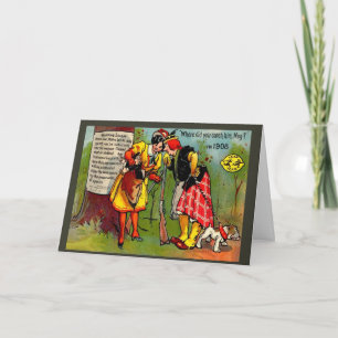 Replica Vintage image , Leap year 1908 Card