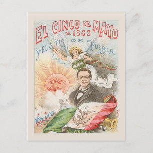 Replica Vintage postcard, Cinco de mayo 1862 Postcard
