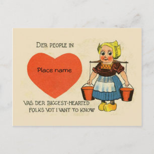 Replica Vintage postcard, Dutch humour 1 Postcard