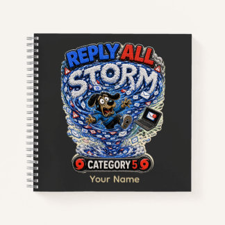 Reply All Storm Personalised Funny Office T-Shirt Notebook