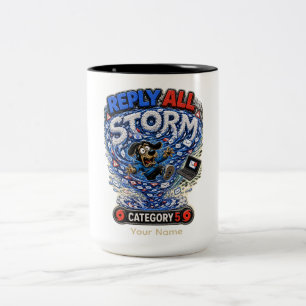 Reply All Storm Personalised Funny Office T-Shirt  Two-Tone Coffee Mug