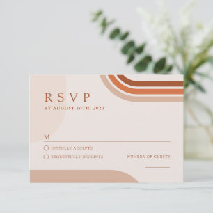Reply card wedding Arch Boho Abstract