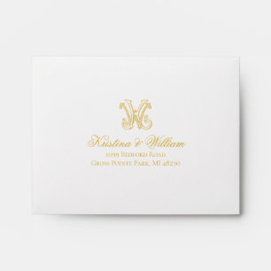 Reply Envelope KW monogram or WK monogram