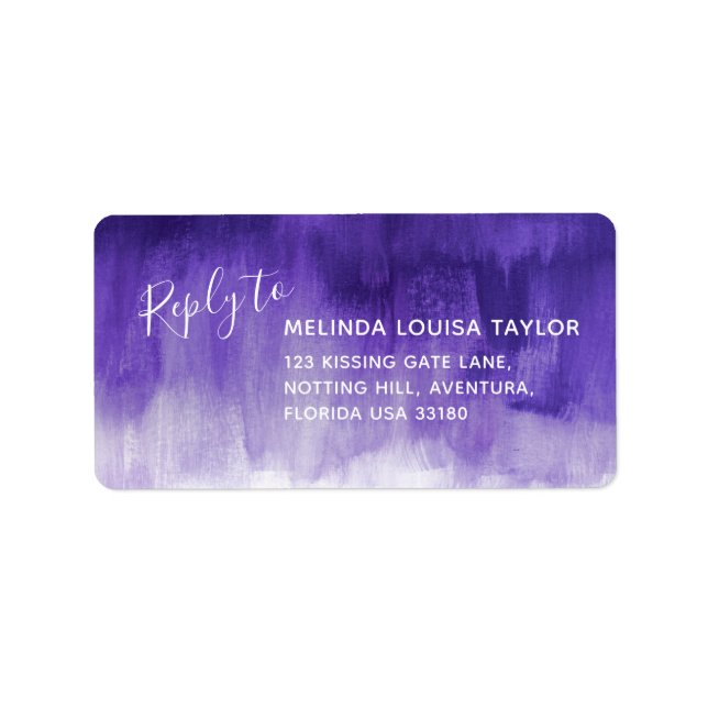 Reply modern abstract art wedding address labels (Front)