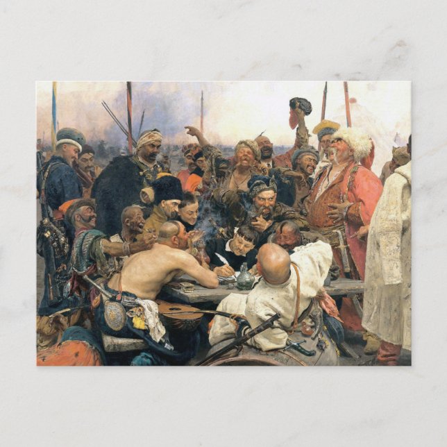 Reply of the Zaporozhian Cossacks Postcard (Front)
