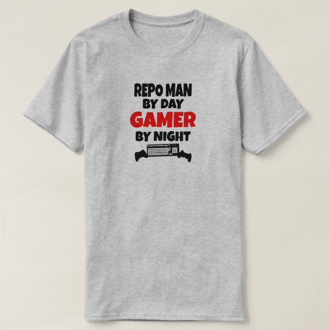 Repo Man Loves Playing Video Games T-Shirt (Design Front)