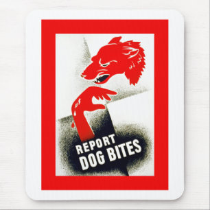 Report Dog Bites Mouse Pad