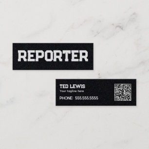 Reporter Simple QR Mini Business Card