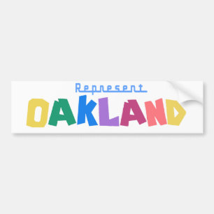 Represent Oakland Bumper Sticker