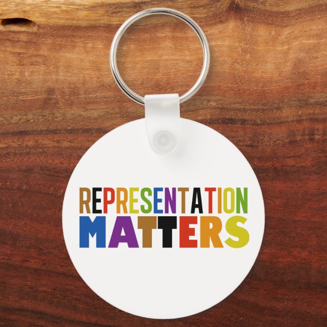 Representation Matters LGBTQIA Rainbow Diversity Key Ring (Front)
