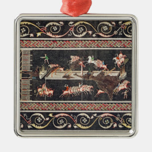 Representation of a mosaic metal ornament