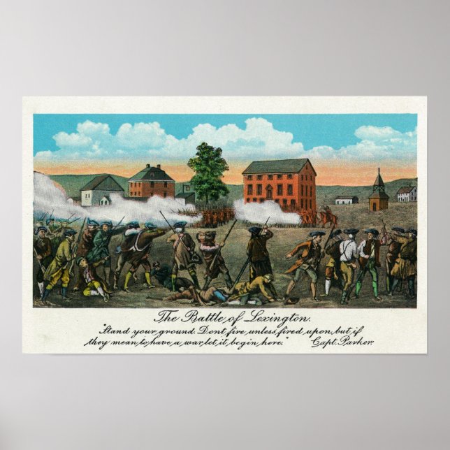 Representation of the Battle of Lexington Poster (Front)