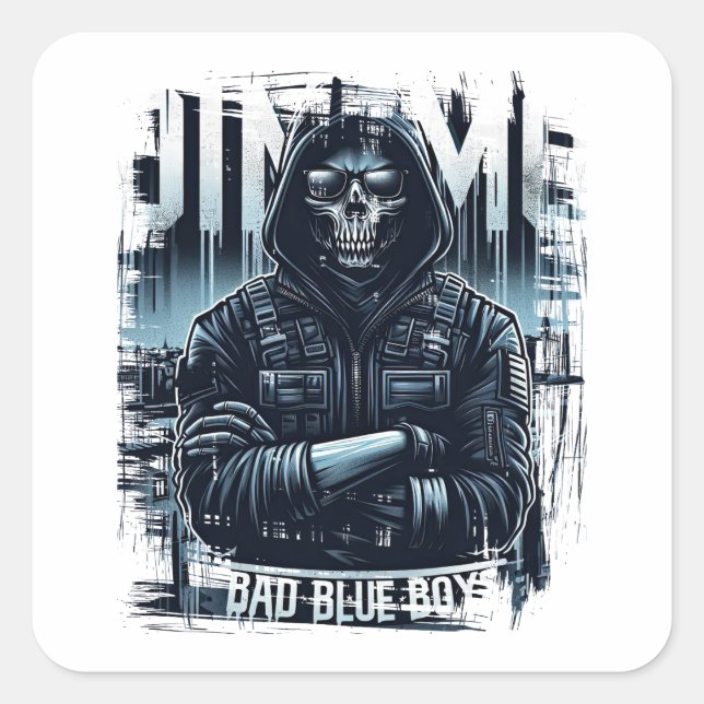 Representation of Zagreb's passionate ultras Square Sticker (Front)