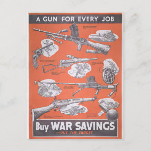 Reprint of British wartime poster. Postcard