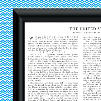 Reprint of John Carter, US Constitution Poster