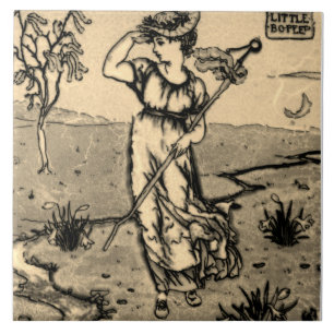 Repro Art Nouveau Modern Little Bo Peep Sketch Til Ceramic Tile