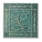 Repro c1900 Teal Majolica Faux Relief Pomegranate