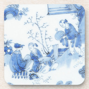 Repro Delft Tile Blue Chinoiserie Coaster