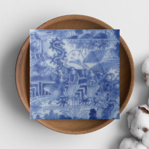 Repro Delft Tile Chinoiserie Blue and White