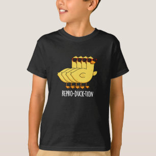 Repro-duck-tion Funny Animal Duck Pun Dark BG T-Shirt