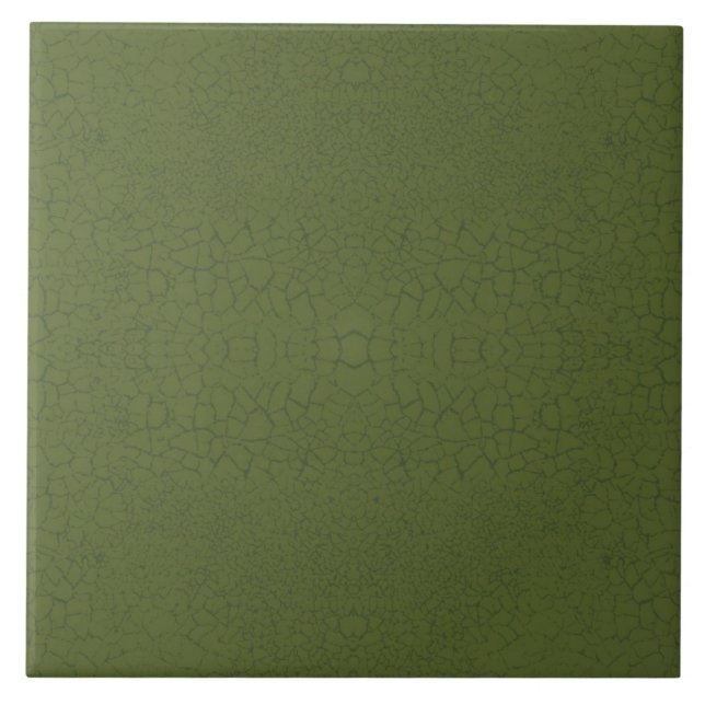 Repro Faux Crackle Glaze Green Tile (Front)