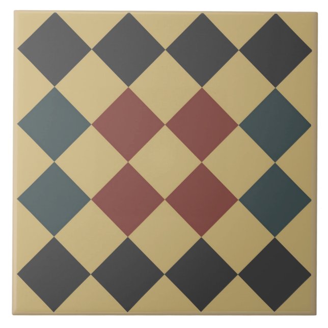 Repro Geometric Azulejos Mosaic Zellige Tile (Front)