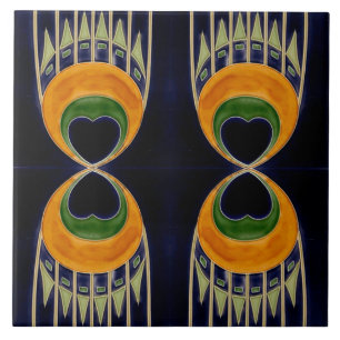 Repro German Art Nouveau Jugendstil Frieze Border Ceramic Tile