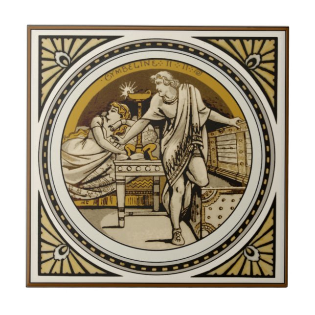Repro Minton Shakespeare Cymbeline Picture Tile (Front)