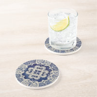 Repro Portuguese Blue Geometric Azulejos Floral