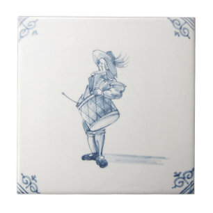 Repro Portuguese Drummer Blue Azulejos Tile