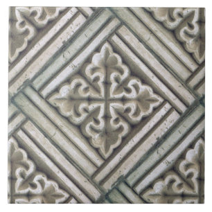 Repro Spanish Maure Floral Pattern Faux relief Ti Ceramic Tile