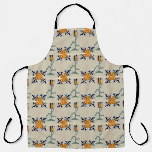 Repro Traditional Yellow Tulip Delft Tile Apron