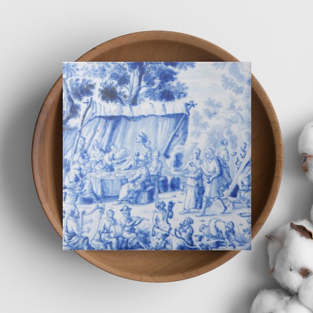 Repro Victorian Swedish Blue and White Tile (Repro Victorian Swedish Blue and White Tile)