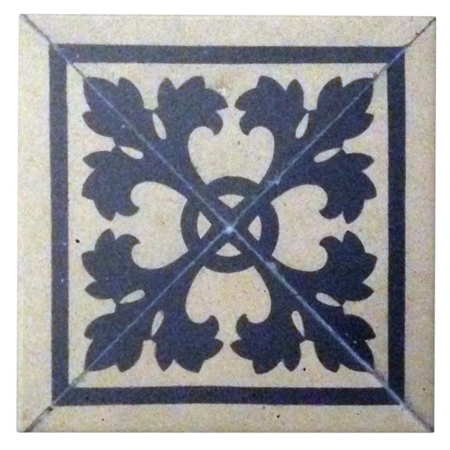 Repro Victorian Tile Blue and White Delft Tile (Front)