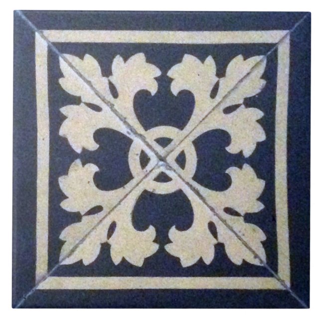 Repro Victorian Tile Blue and White Delft Tile (Front)