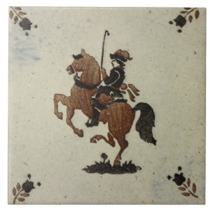 Repro Vintage Dutch Brown Unique Delft tiles