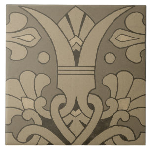 Repro Vintage Geometric Ancient Greek Floral Tile