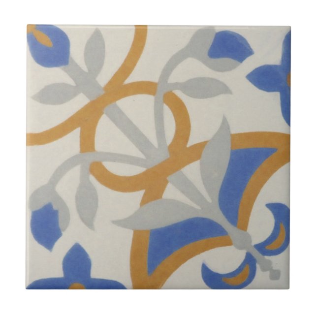 Reproduction Encaustic Cement Tile on Ceramic (Front)
