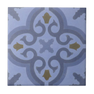 Reproduction Encaustic Cement Tile on Ceramic
